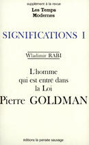 Couverture du livre « L'homme qui est entre dans la loi, pierre goldman » de Rabinovitch/Goldman aux éditions Gallimard (patrimoine Numerise)