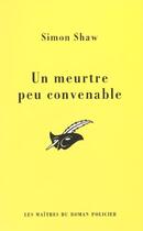 Couverture du livre « Un Meurtre Peut Convenable » de Simon Shaw aux éditions Editions Du Masque