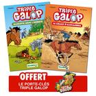 Couverture du livre « Triple galop ; t.1 et t.2 » de Benoit Du Peloux et Christine Frasseto aux éditions Bamboo