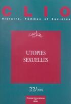 Couverture du livre « Utopies sexuelles. revue clio n22 » de Thebaud Zancari aux éditions Pu Du Midi