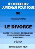 Couverture du livre « Le divorce » de Suzanne Lanneree aux éditions Puits Fleuri