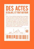 Couverture du livre « Des actes, à Calais et tout autour » de  aux éditions Post
