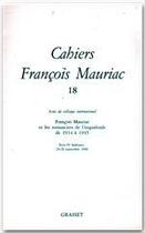 Couverture du livre « Cahiers François Mauriac t.18 » de  aux éditions Grasset Et Fasquelle