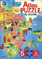 Couverture du livre « Atlas puzzle du monde » de Enrico Lavagno aux éditions Nuinui Jeunesse