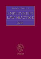 Couverture du livre « Blackstone's Employment Law Practice 2014 » de Reade Qc David aux éditions Oup Oxford