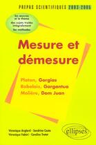 Couverture du livre « Mesure et demesure » de Anglard/Costa/Fabbri aux éditions Ellipses