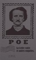 Couverture du livre « La Lettre volée et autres enquêtes » de Edgar Allan Poe aux éditions L'orma
