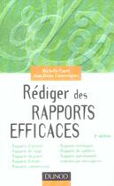 Couverture du livre « Rediger des rapports efficaces (3e édition) » de Michelle Fayet et Jean-Denis Commeignes aux éditions Dunod