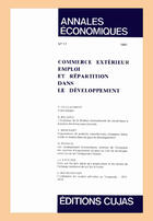 Couverture du livre « Commerce extérieur, emploi et répartition dans le développement » de Annales Economiques De L'Universite De Clermont Ferrand aux éditions Cujas