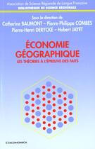 Couverture du livre « ECONOMIE GEOGRAPHIQUE » de Baumont/Derycke aux éditions Economica