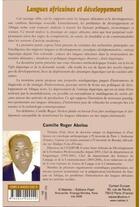 Couverture du livre « Langues africaines et développement » de Camille Abolou aux éditions Paari