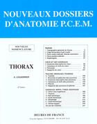 Couverture du livre « Anatomie : thorax 2 ed (2e édition) » de A Leguerrier aux éditions Heures De France