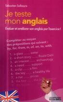 Couverture du livre « Je teste mon anglais » de Sebastien Salbayre aux éditions Ixelles