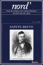 Couverture du livre « Revue Nord' Tome 53 : Sainte-Beuve » de Claude Leroy aux éditions Pu Du Septentrion