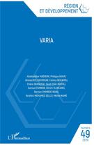 Couverture du livre « REGION ET DEVELOPPEMENT Tome 49 : varia » de Region Et Developpement aux éditions L'harmattan