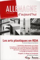 Couverture du livre « REVUE ALLEMAGNE D'AUJOURD'HUI n.196 ; arts plastiques en RDA » de  aux éditions Pu Du Septentrion