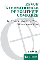 Couverture du livre « Revue internationale de politique comparee 2015/2 - les systemes d aide au vote : defis et potential » de  aux éditions De Boeck Superieur