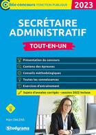 Couverture du livre « Secrétaire administratif : categorieB (édition 2023) » de Marc Dalens aux éditions Studyrama