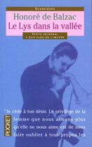 Couverture du livre « Le lys dans la vallée » de Honoré De Balzac aux éditions Pocket
