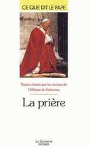 Couverture du livre « La prière » de  aux éditions Jubile