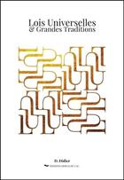 Couverture du livre « Lois universelles & grandes traditions » de Didier D. aux éditions Parientes