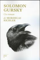 Couverture du livre « Solomon Gursky » de Mordecai Richler aux éditions Editions Du Sous Sol