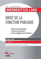 Couverture du livre « Droit de la fonction publique (3e édition) » de Frederic Colin aux éditions Gualino