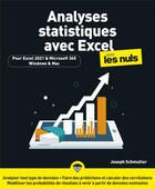 Couverture du livre « Analyses statistiques avec Excel 2021 pour les nuls » de Joseph Schmuller aux éditions First Interactive