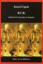 Couverture du livre « R.u.r reson's universal robots » de Capek/Munier aux éditions La Difference