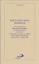 Couverture du livre « Reste avec nous seigneur » de Jean-Paul Ii aux éditions Mediaspaul Qc