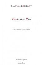 Couverture du livre « Prose des rats » de Jean-Pierre Bobillot aux éditions Atelier De L'agneau