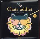 Couverture du livre « Cartes a gratter - chats addict » de Lisa Magano aux éditions First