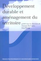 Couverture du livre « Developpement durable et amenagement du territoire » de Ruegg J. aux éditions Ppur