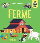 Couverture du livre « Saisissants pop-up : Ferme » de David Hawcock aux éditions Nuinui Jeunesse