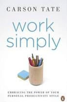 Couverture du livre « Work Simply » de Carson Tate aux éditions Adult Pbs