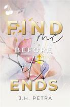 Couverture du livre « Find me before it ends » de Petra J.H. aux éditions Cherry Publishiing