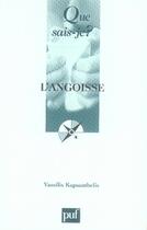 Couverture du livre « L'angoisse » de Vassilis Kapsambelis aux éditions Que Sais-je ?