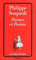 Couverture du livre « Poemes Et Poesies » de Soupault-P aux éditions Grasset Et Fasquelle
