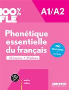 Couverture du livre « 100% FLE - Phonétique essentielle du français A1/A2 - livre + didierfle.app » de Kamoun/Ripaud aux éditions Didier
