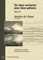 Couverture du livre « Six duos nocturnespour 2 guitares opus 37 ; partitions » de De Lhoyer - Spinosi aux éditions Buissonnieres