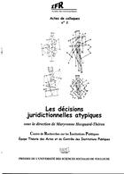 Couverture du livre « Les décisions juridictionnelles atypiques » de Hecquard-Theron M. aux éditions Ifr