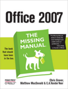 Couverture du livre « Office 2007 ; the missing manual » de Chris Grover aux éditions O'reilly Media