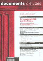 Couverture du livre « Responsabilite administrative » de De 205 aux éditions Documentation Francaise