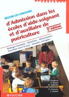 Couverture du livre « Reussir Le Concours D'Admission Aux Ecoles D'Aides Soignantes » de Burdin et M Gonfond aux éditions Foucher