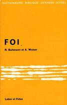 Couverture du livre « Foi » de Rudolf Bultmann aux éditions Labor Et Fides
