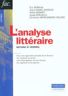 Couverture du livre « L'Analyse Litteraire ; Notions Et Reperes » de Eric Bordas aux éditions Nathan