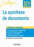 Couverture du livre « Ecg-ect 1 & 2 la synthese de documents » de Baisse/Deschemps aux éditions Dunod