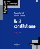 Couverture du livre « Droit constitutionnel » de Hugues Portelli aux éditions Dalloz