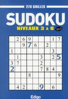 Couverture du livre « Sudoku 270 grilles t.5 ; niveau 3 à 6 » de  aux éditions Edigo