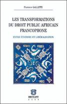 Couverture du livre « Transformations dt public africain franc » de Galleti aux éditions Bruylant